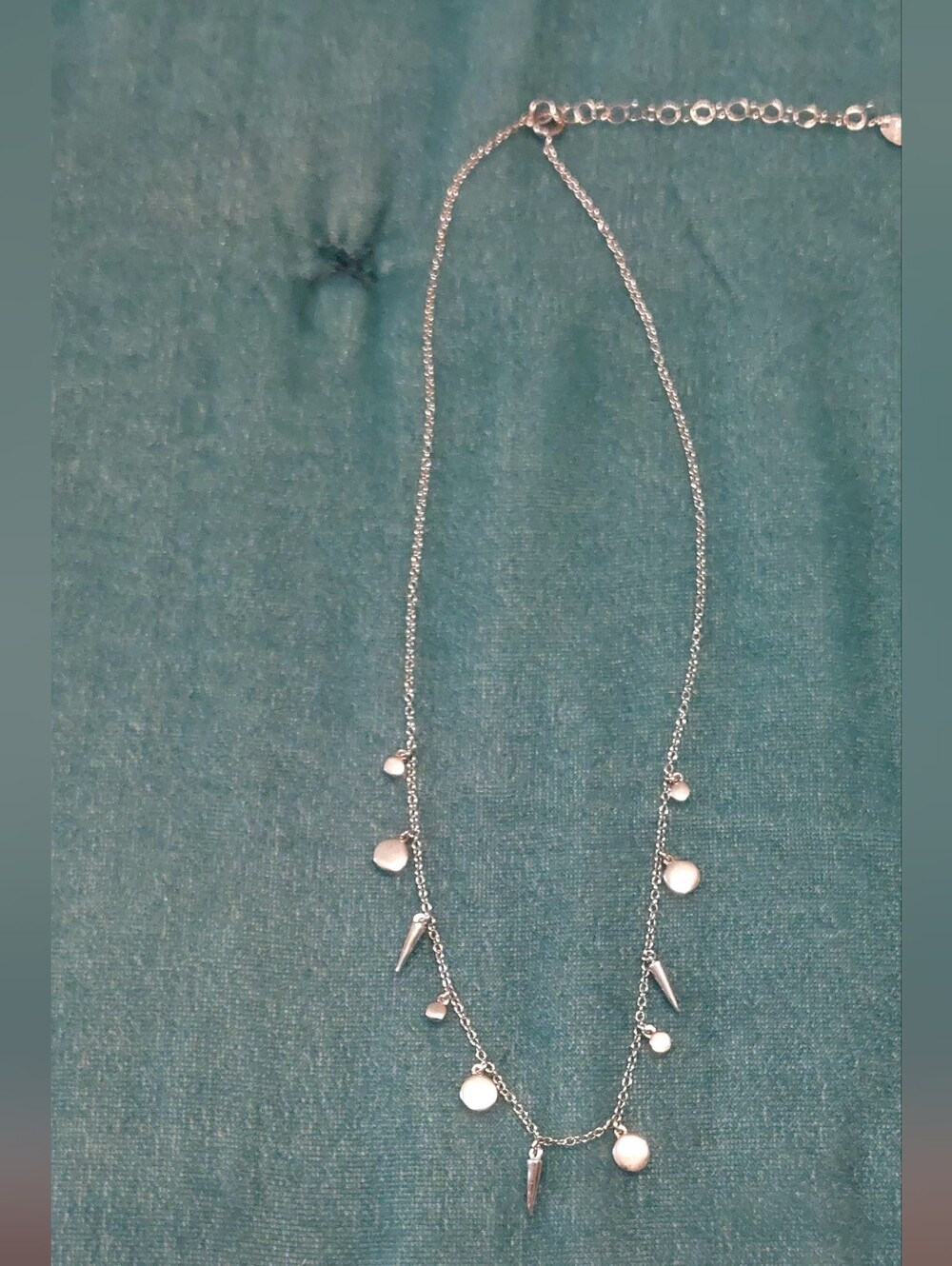 Sterling Silver Spike Necklace